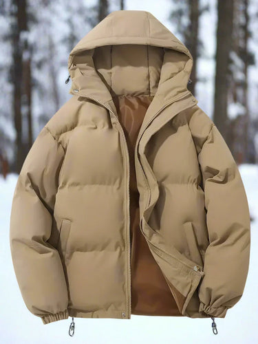 R&B | Daunenjacke Warm Isoliert Gestepptes Design mit Kapuze und Reißverschluss