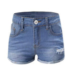 R&B | Zerrissene Quasten-Denim-Shorts