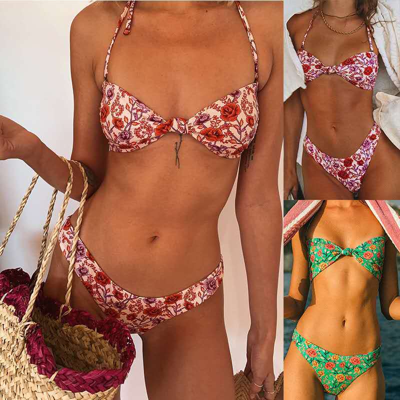 Damen Bikinis mit floralem Muster R&B