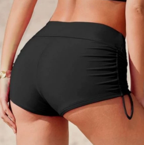 Damen Badehose mit seitlicher Raffung und verstellbarem Bund R&B