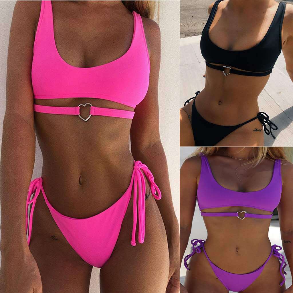 Damen Bikini-Set mit herzförmigem Detail R&B