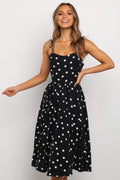 Damen Midikleid mit Spaghetti-Trägern und lässigem Punkte-Design R&B