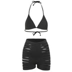Damen Bikini-Set mit sexy Cut-Out und hoch geschnittenen Shorts R&B