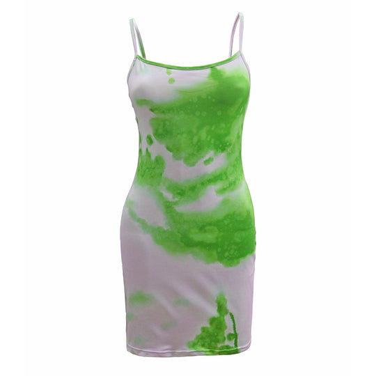Damen figurbetontes Minikleid im lässigen Tie-Dye-Design R&B