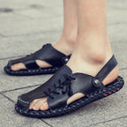 Herren Luftige Leder Sandalen mit praktischer Schnürung R&B