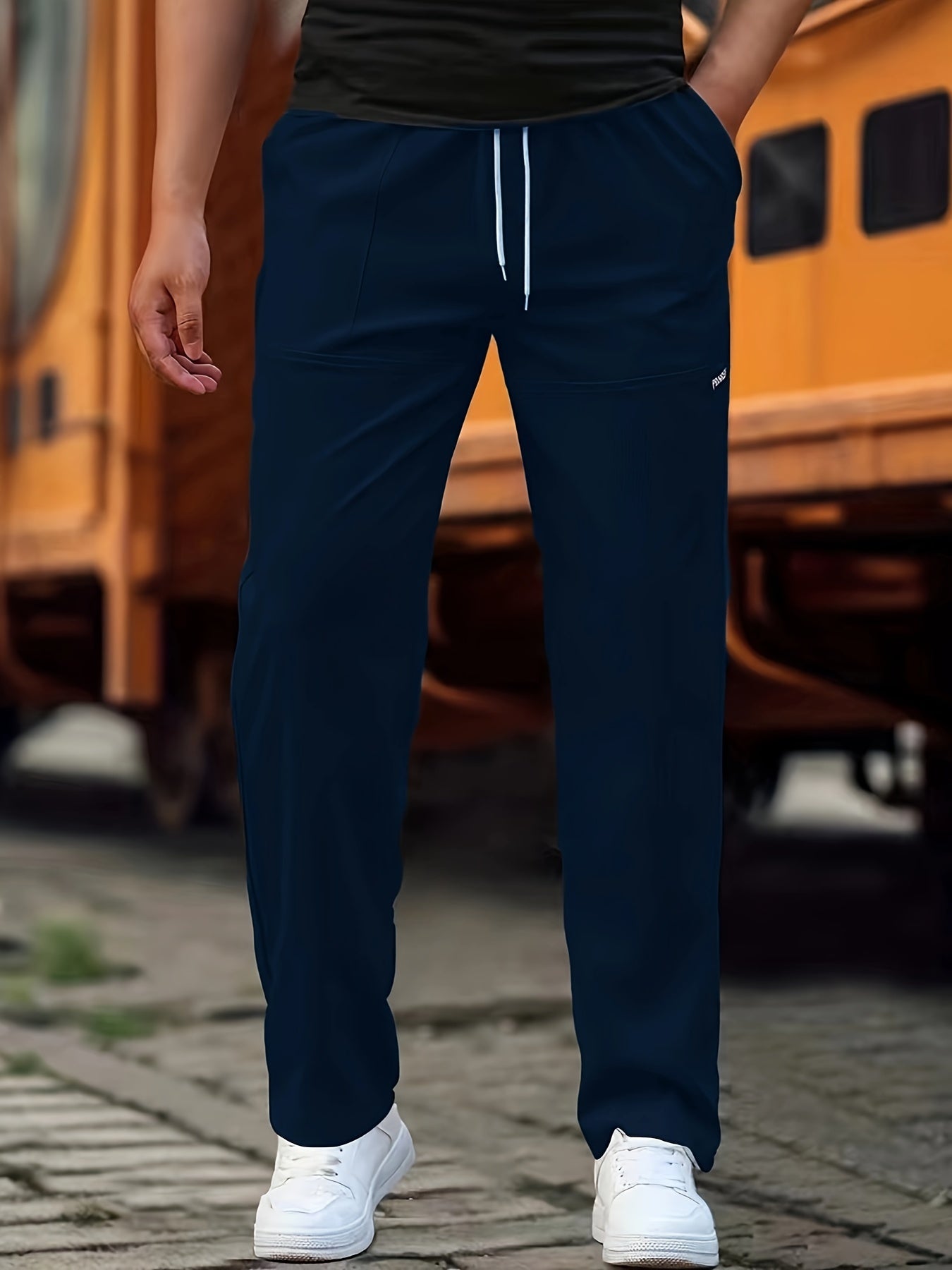 R&B | Stilvolle Kordelzug Athletische Hosen mit Taschen für Herren