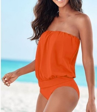 Damen Bandeau Badeanzug R&B