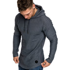 Herren Kapuzenpullover mit strukturiertem Design und modischen Raglanärmeln