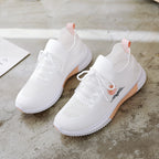 Damen atmungsaktive Freizeitsneaker mit eingearbeitetem Blumenmotiv und rutschfester Sohle R&B