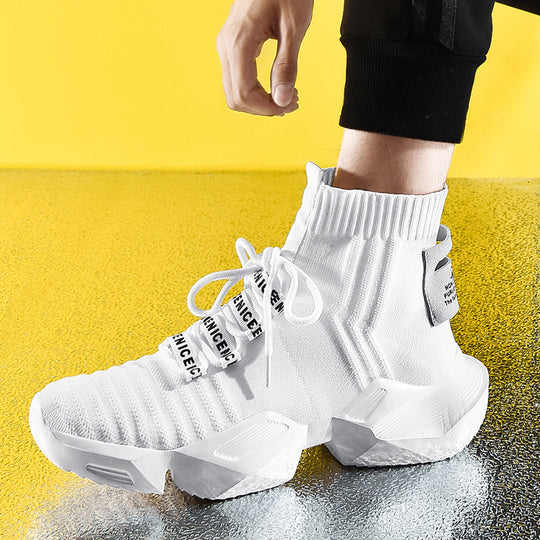 Damen High-Top Sneakers mit hochelastischem Obermaterial und innovativem Verschlusssystem R&B