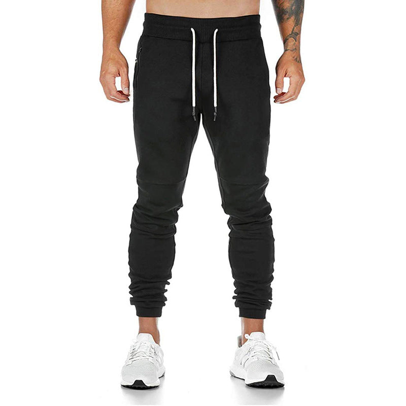 Herren Sportliche Jogginghose mit praktischen Reißverschlusstaschen und elastischem Bund R&B