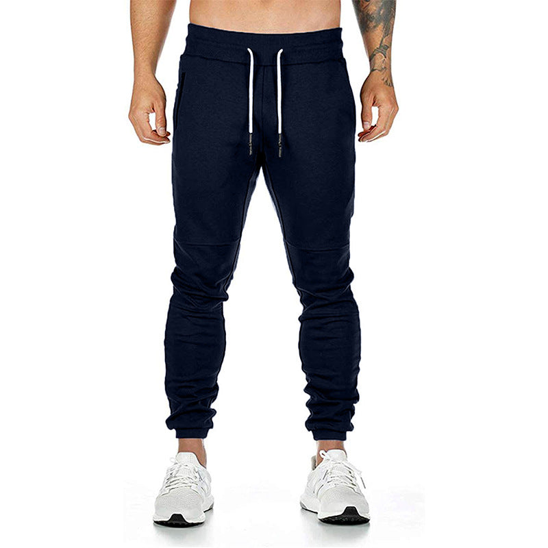 Herren Sportliche Jogginghose mit praktischen Reißverschlusstaschen und elastischem Bund R&B