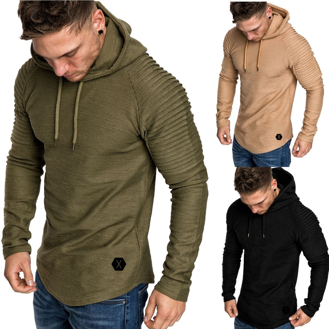 Herren Kapuzenpullover mit strukturiertem Design und modischen Raglanärmeln R&B