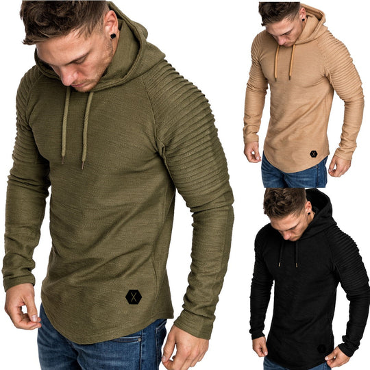 Herren Kapuzenpullover mit strukturiertem Design und modischen Raglanärmeln R&B