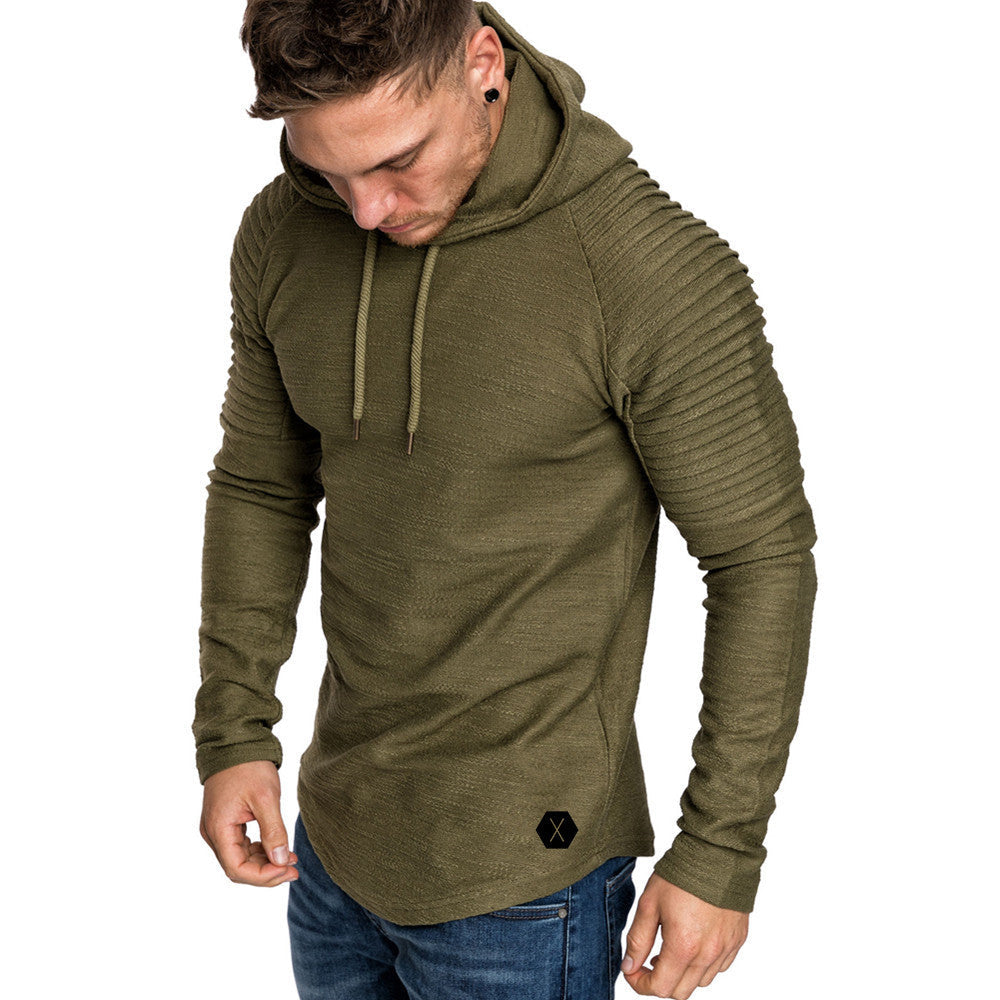 Herren Kapuzenpullover mit strukturiertem Design und modischen Raglanärmeln