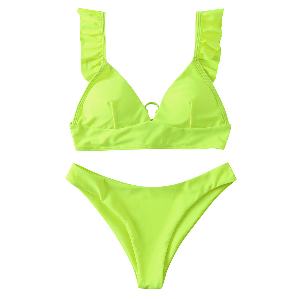 Damen Triangel-Bikini mit verstellbaren Trägern und auffälligem Galaxie-Design R&B