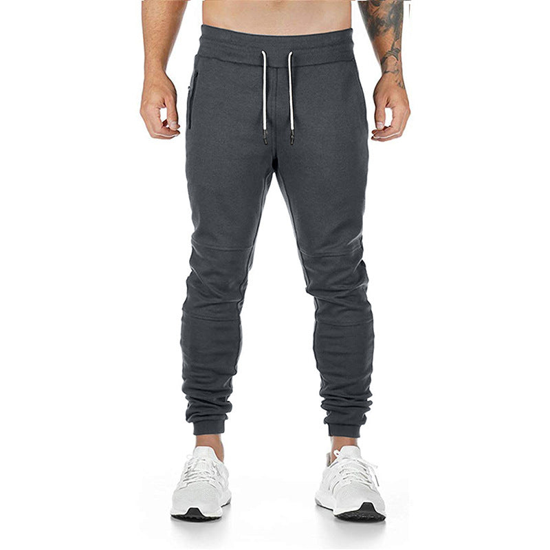 Herren Sportliche Jogginghose mit praktischen Reißverschlusstaschen und elastischem Bund R&B