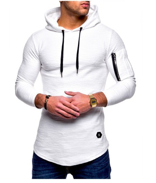 Herren langer Kapuzenpulli mit einzigartiger Struktur R&B