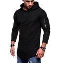 Herren langer Kapuzenpulli mit einzigartiger Struktur