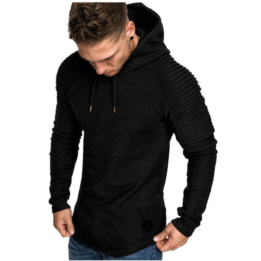 Herren Kapuzenpullover mit strukturiertem Design und modischen Raglanärmeln R&B