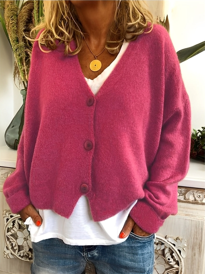 R&B | Lässiger Cardigan mit Knöpfen für Frauen