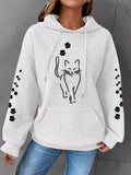 R&B | Bedruckter, Warmer Kapuzensweatshirt für Frauen