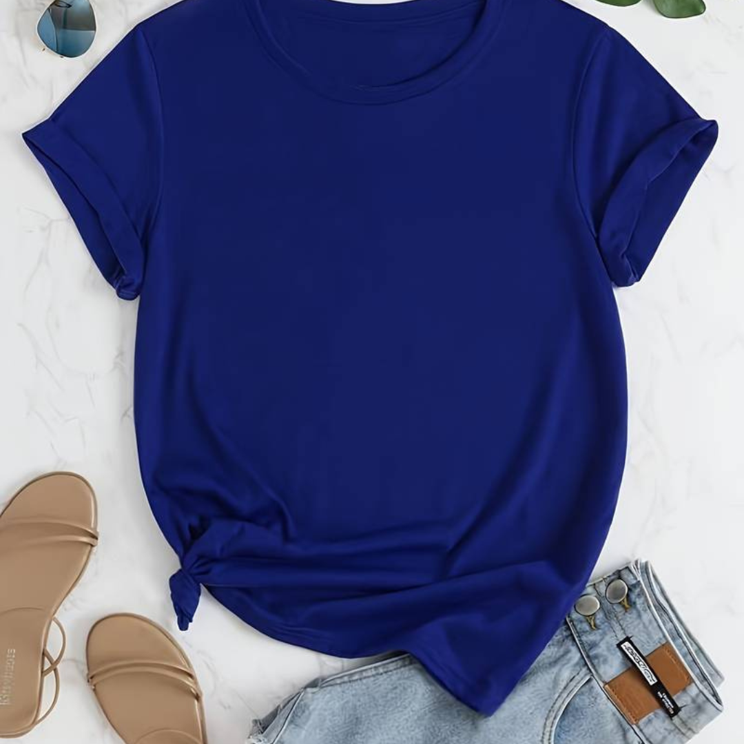 R&B | Damen Bequem T-Shirt Rundhals