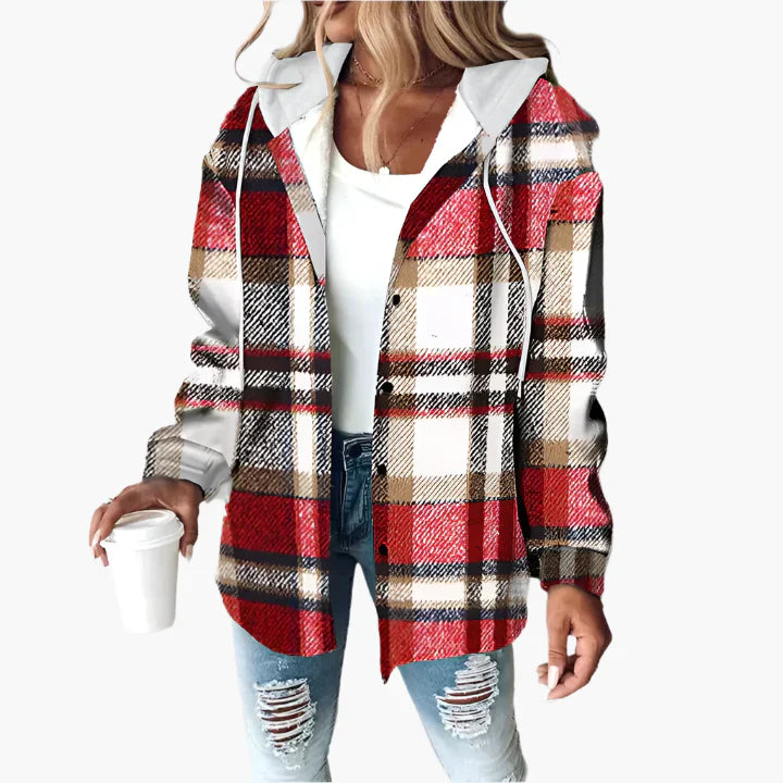 R&B | Karierte Freizeitjacke mit Kapuze - Lässiger Herbst- und Winterstil