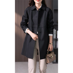 R&B | Stylischer Einreihiger Kurzer Trenchcoat für Damen