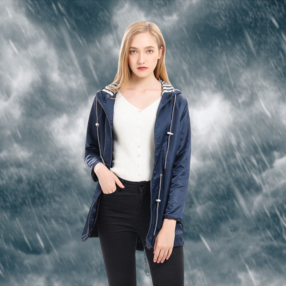 R&B | Wasserdichte Regenjacke für Damen