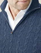 R&B | Zopfstrickpullover mit Reißverschluss - Eleganter Business & Freizeitpullover