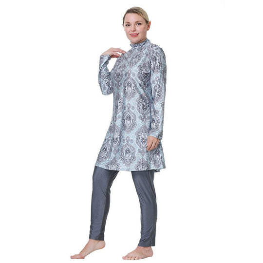 R&B | 3Xl 8Xl Gedruckte Halal Arabische Frauen Badebekleidung Badeanzug Burkinis