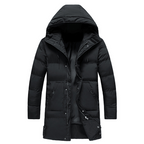 R&B | Herren Puffer Winterjacke - Kapuzen-Langdesign