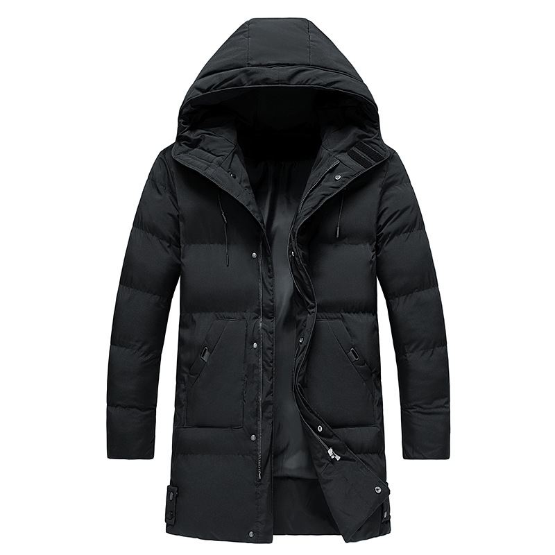 R&B | Herren Puffer Winterjacke - Kapuzen-Langdesign