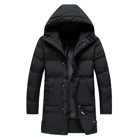 R&B | Herren Puffer Winterjacke - Kapuzen-Langdesign