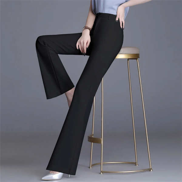 R&B | Elegante Enganliegende Hohe Taille Flared Hosen