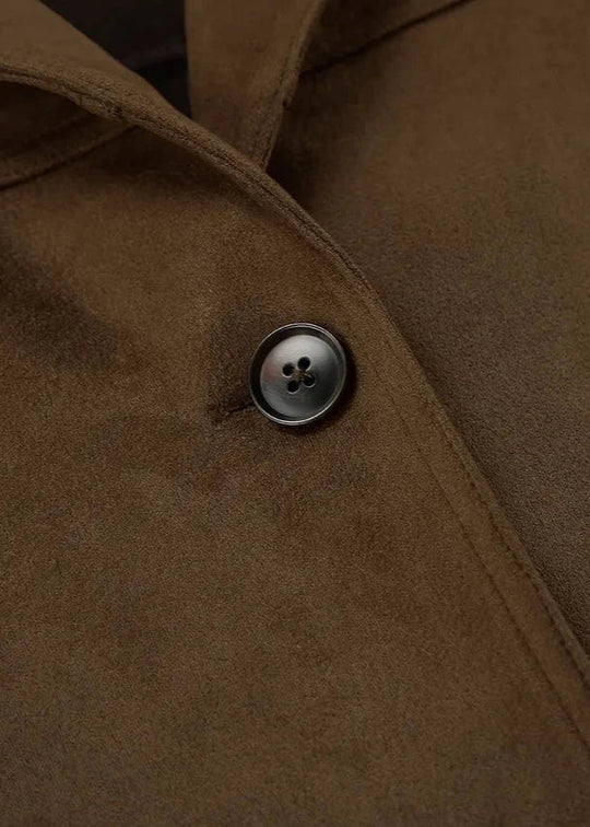R&B | Samt Wildlederjacke mit Retro-Revers