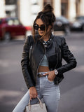 R&B | Schmal Geschnittene Damenjacke Aus Veganem Leder In Schwarz