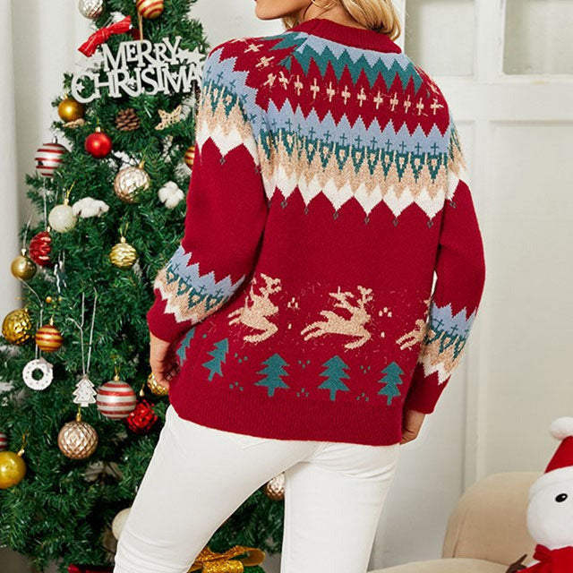 R&B | Lässiger Strickpullover mit Rundem Halsausschnitt