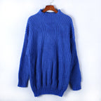 Damen kuscheliger Rollkragenpullover mit strukturiertem Zopfdesign und lässigem Schnitt R&B