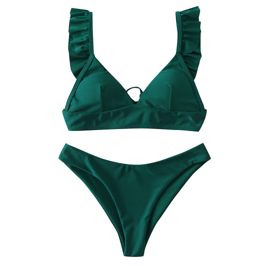 Damen Triangel-Bikini mit verstellbaren Trägern und auffälligem Galaxie-Design R&B