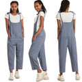 Damen Modischer Overall mit praktischen Seitentaschen und verstellbaren Trägern R&B