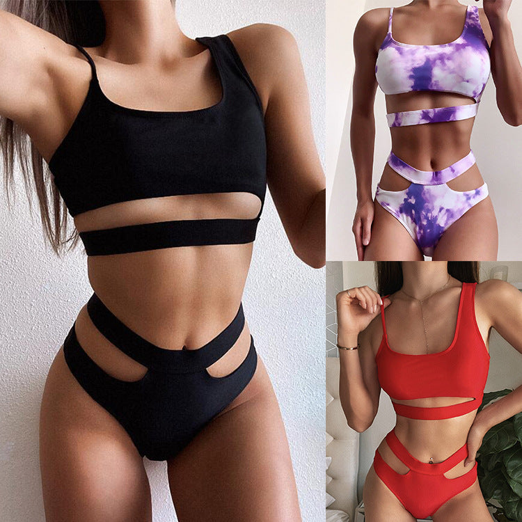 Damen Sportlicher Bikini mit modischen Cut-Outs