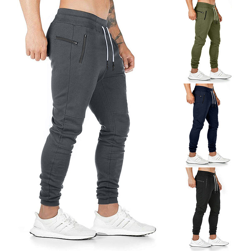 Herren Sportliche Jogginghose mit praktischen Reißverschlusstaschen und elastischem Bund R&B