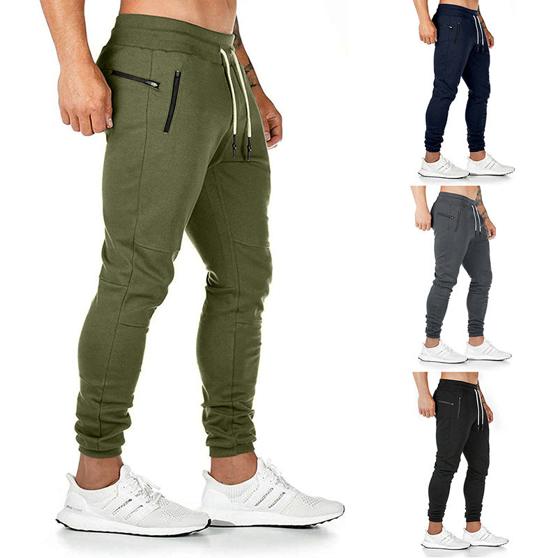 Herren Sportliche Jogginghose mit praktischen Reißverschlusstaschen und elastischem Bund R&B