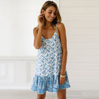 Damen Sommerkleid mit floralem Druck und schwingendem Saum R&B