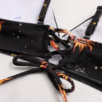 Damen Triangel-Bikini mit verstellbaren Trägern und auffälligem Galaxie-Design