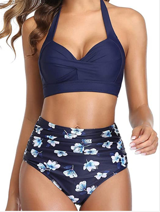 Damen Modischer Bikini mit hochgeschnittenem Höschen R&B