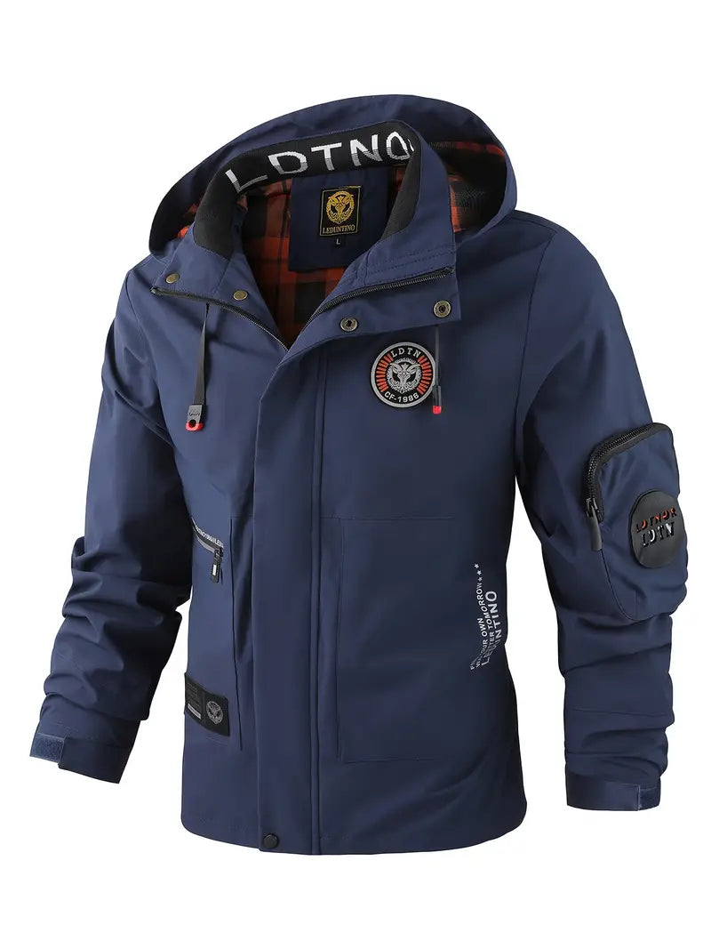 R&B | Leichte Herren Outdoor-Jacke, winddicht und wasserdicht mit Kapuze