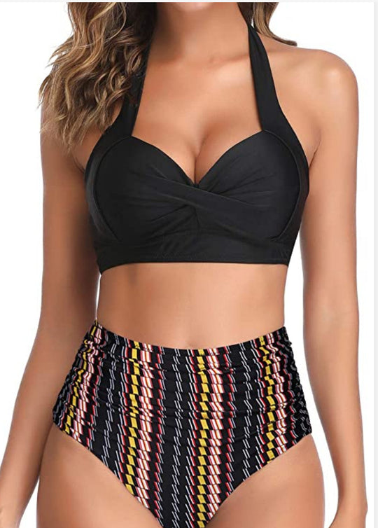 Damen Modischer Bikini mit hochgeschnittenem Höschen R&B
